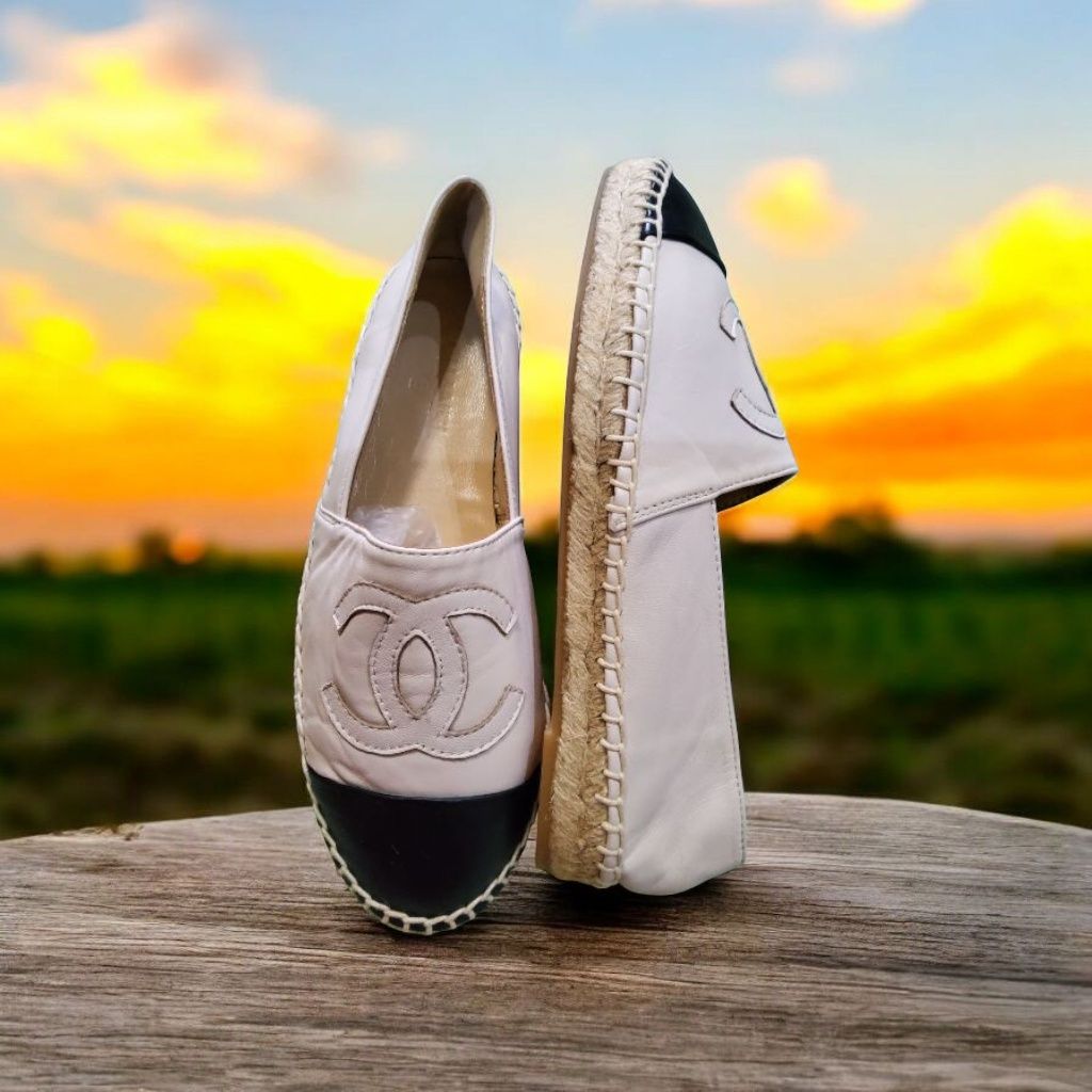 Эспадрильи Chanel из Испании (кожа ягненка,мокасины, туфли).