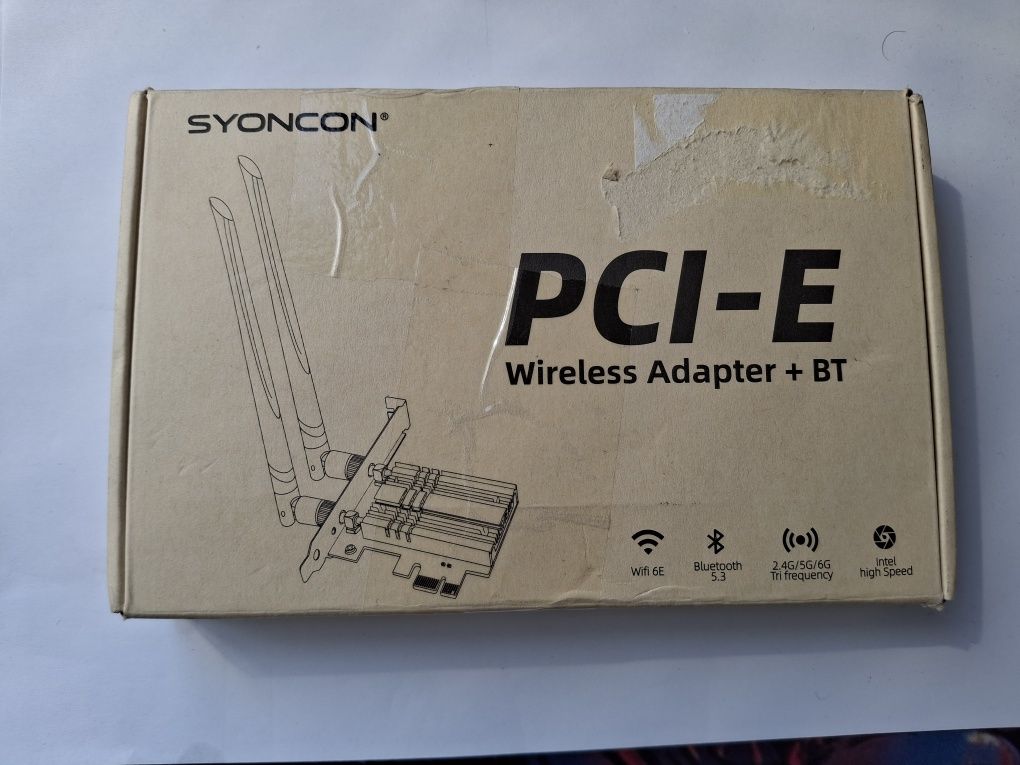 Placa de rețea PC Syoncon PCI-e, Wi-Fi 6e +BT 5.3