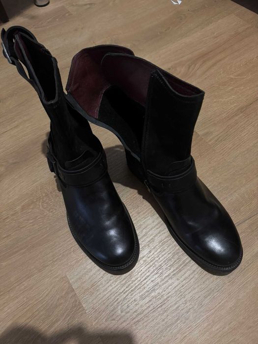 Ghete barbatesti Domeno din piele, negre, marimea 42