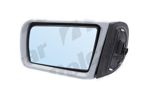 Oglinda exterioara Mercedes (W202), 03.1993-03.2001, Mercedes Clasa e (W210), 06.1995-03.2003, Mercede s- Class (W140)1995-1998, partea Stanga, culoare sticla culoare albastra , sticla asferica, cu carcasa