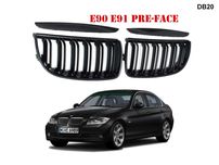 Grila Dubla Grilaj Negru Lucios Grile M3 BMW E90 E91 2005-2008