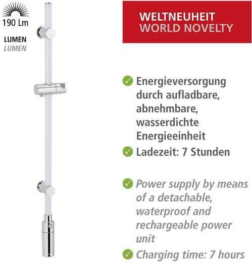 Bara dus LED cu baterie USB, montaj fara gauri |WNK 289099 LED