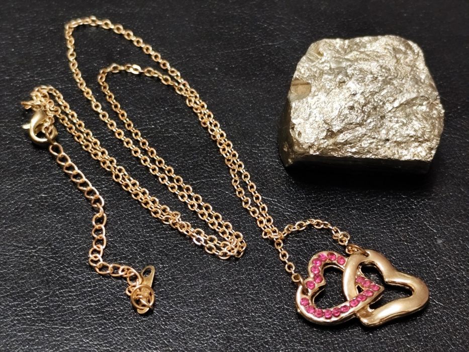 Колие SWAROVSKI / Сребро / Злато / Сърце