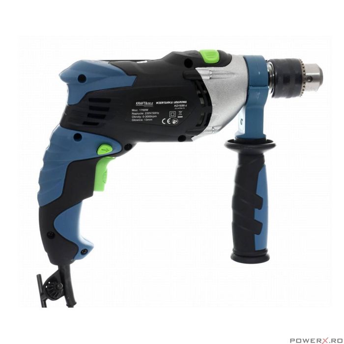 Masina de gaurit, bormasina cu percutie, 1700 W, 220V, Kraft
