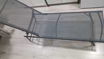 Шезлонг GREEN с регулируема височина до 120 кг 180x55x32/91 см сив