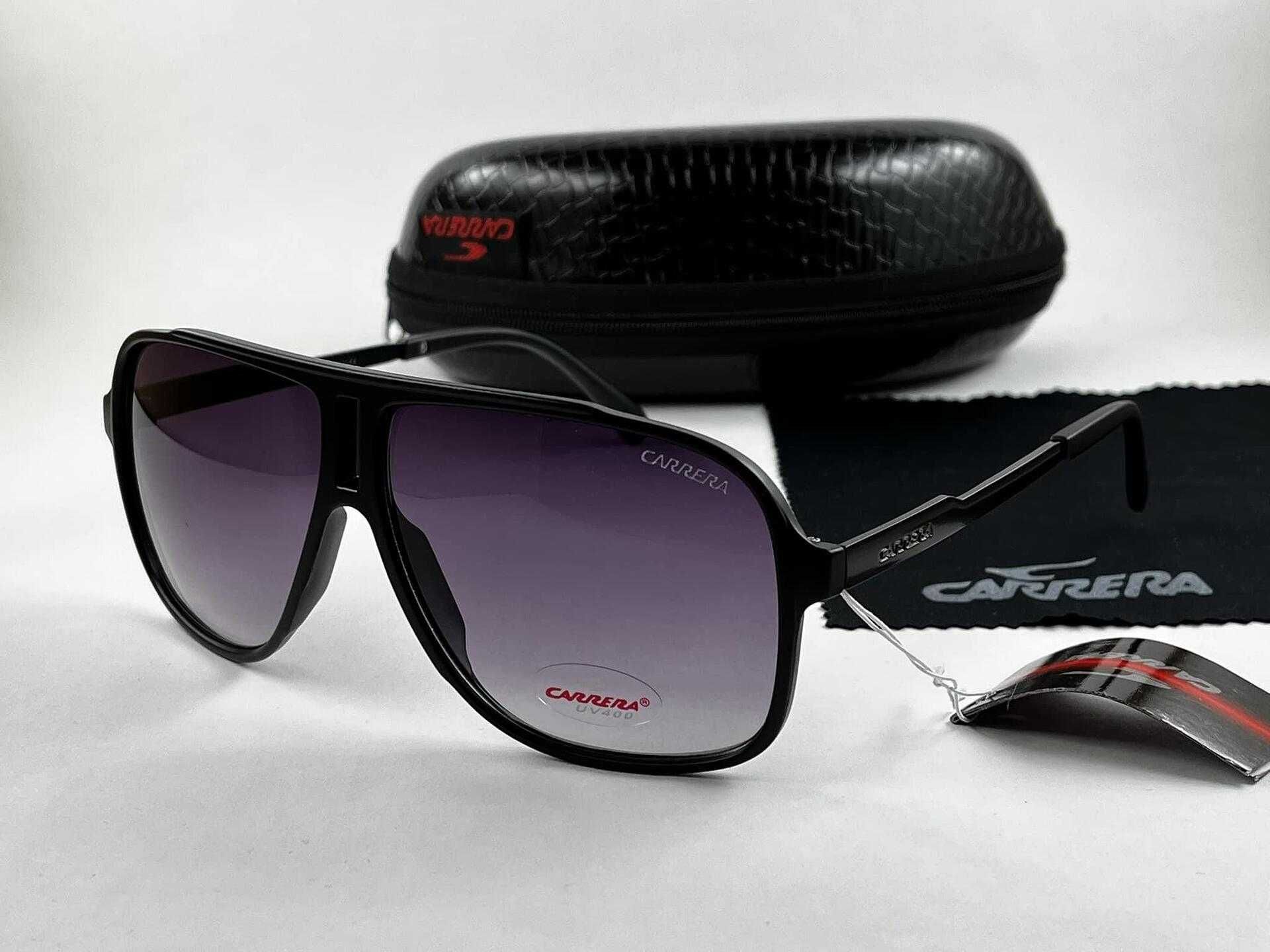 Слънчеви Очила CARRERA Черни Каррера Sunglasees Black Правоъгълни Gold