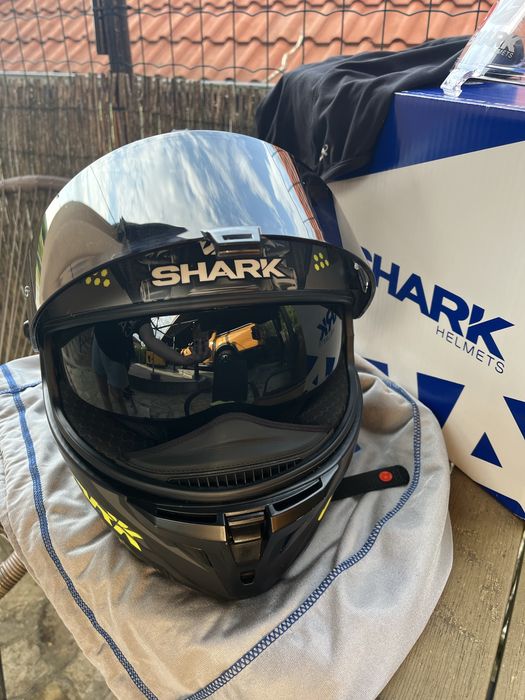 Карбонова Каска Shark Spartan GT Carbon Urikan Mat Anthracite Yellow L