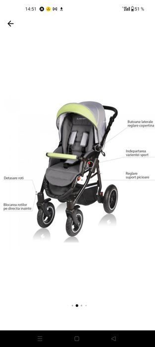 Cărucior vessanti crooner 3 in 1