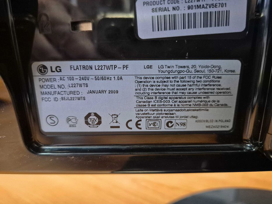 монитор LG flatron L227WTP-PF