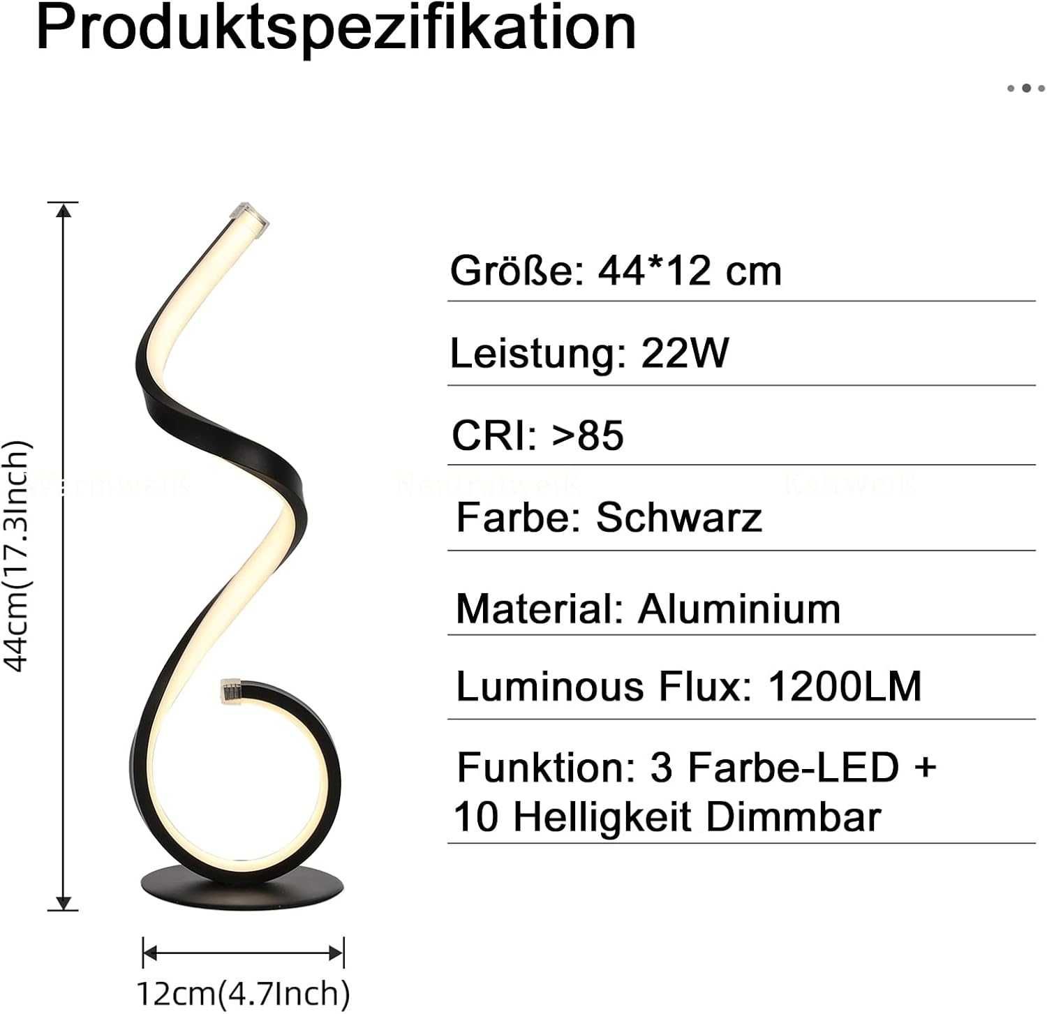 Lampa masa LED, 22W, 3 Tonuri lumina, 10 Niveluri lumina, NOU, factura