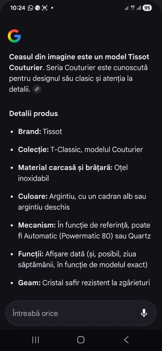 Vand ceas de dama automatic (Powermatic 80) Tissot Couturier