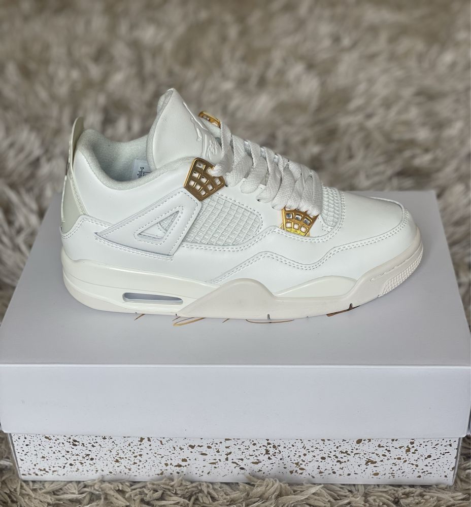Air Jordan 4 Retro Metallic Gold White Oreo Cement Black Tech Nike