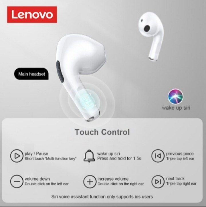 Беспроводные наушники Lenovo LP40, TWS, Bluetooth 5,0, бас, сенсорное