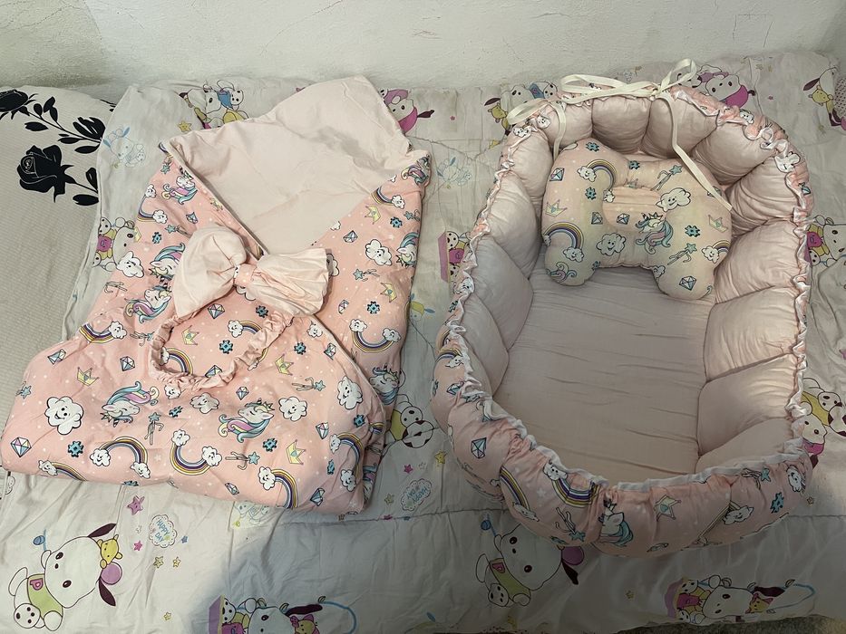 Конверт для новорожденных + кокон и подушка