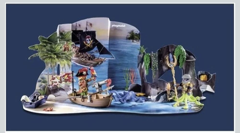 Игрален комплект Коледен Playmobil - Адвент календар: Пирати