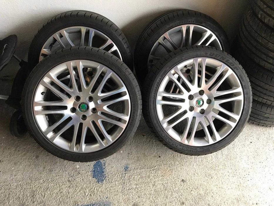 Jante oglinda R18 5x112 ORIG.SKODA SUPERB/PASSAT • Anvelope 225/40/R18