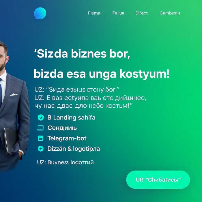 Бизнесингизга “костюм” тикамиз. Сиз учун ишлайдиган сайт ва ботлар