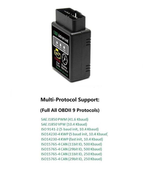 Scaner, tester OBD2 citire/diagnosticare a mașinii  pentru IOS/Android