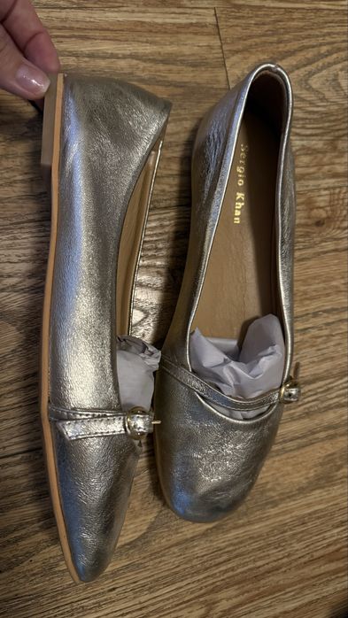 Туфли Балетки (Sergio Khan), кожа 39р, на узкую ногу