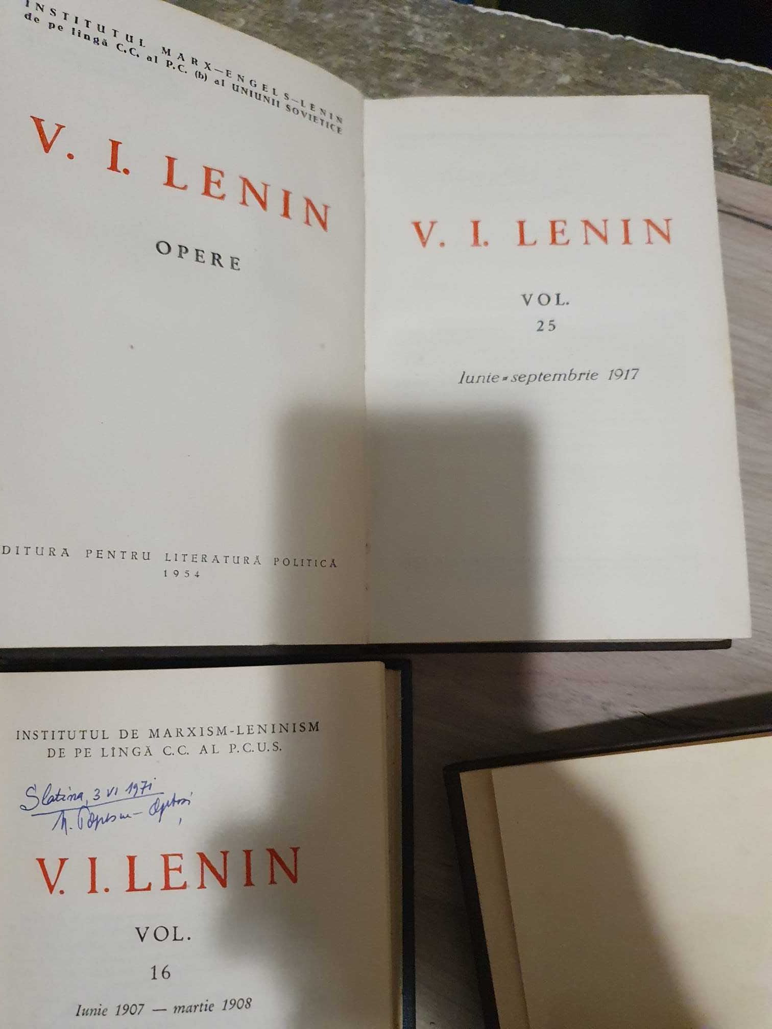 Lenin-Opere vol 1,2,4,16,25 si Indreptar Opere