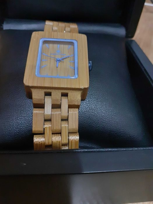 Ceas Quartz Lemn Bambus Dama ( NOU )