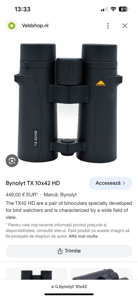 Binoclu Bynolyt HD 10x42