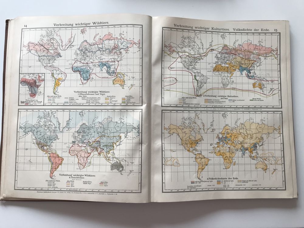 Атлас на света, география на търговията, 1907 г., Германия (за ВУЗ)