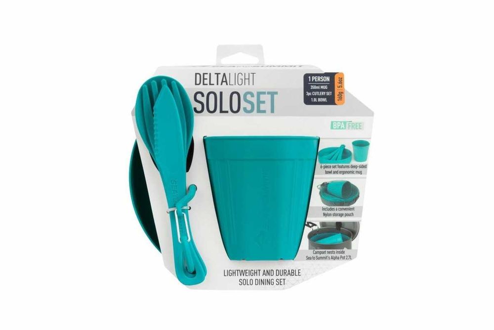 Комплект за хранене за къмпинг DeltaLight Solo Set Pacific Blue