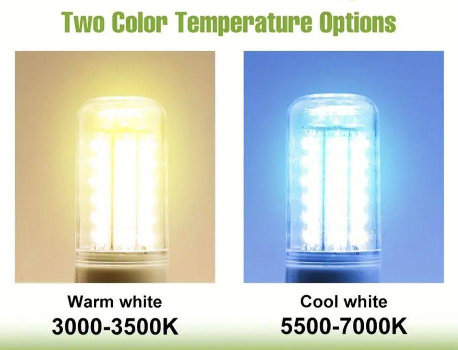 Лед крушка, лампа GU10, 72 диода, топло бяло