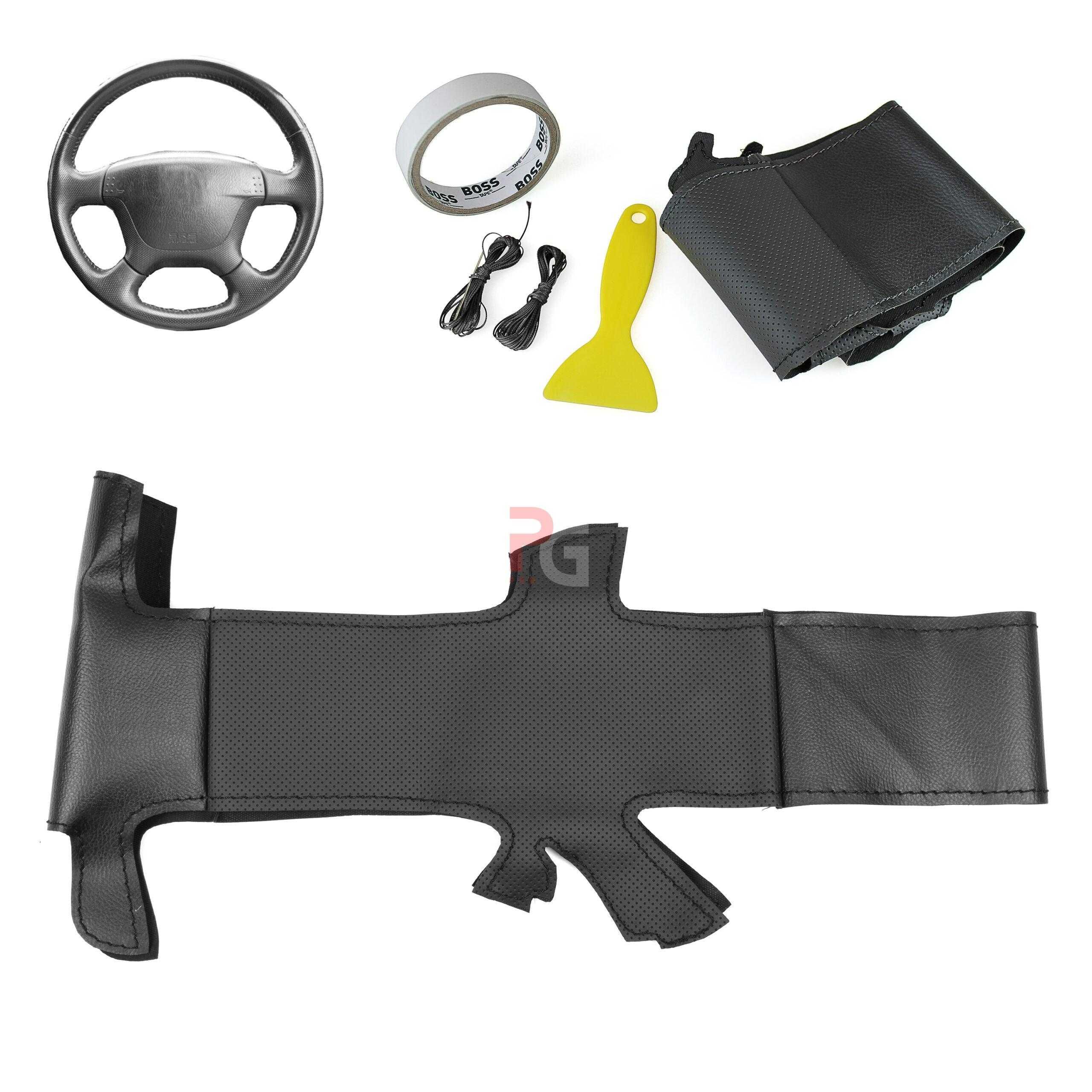 Husa volan piele negru 38 cm. HONDA CIVIC 2001-2007