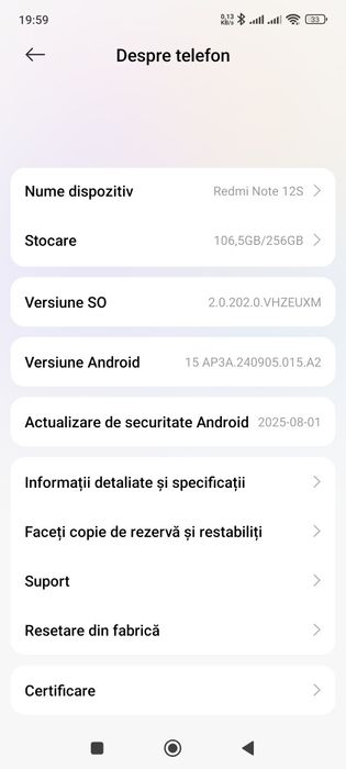 Telefon mobil Xiaomi Redmi Note 12S, 8GB RAM, 256GB