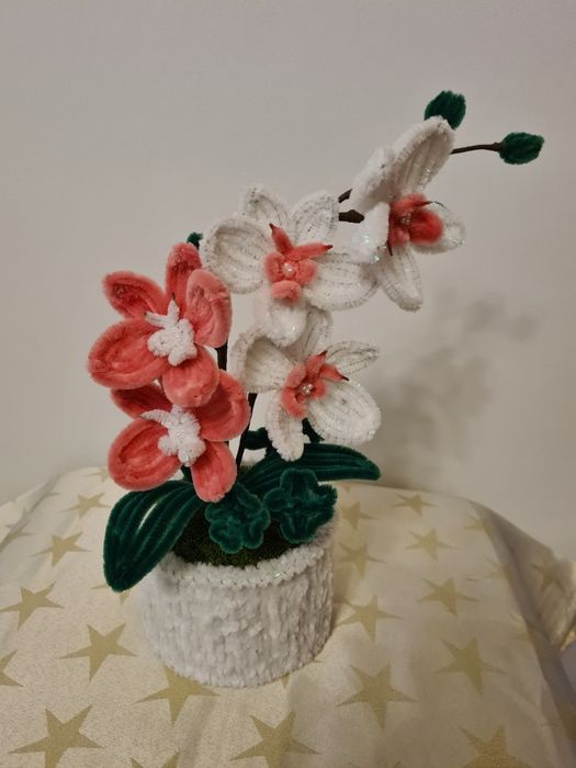Ghivece flori din sârmă plusata