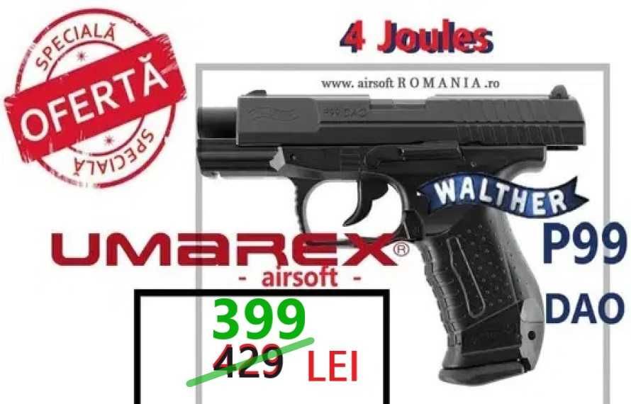 Pistol Metal  Walther P99 4.5 Joules Garanție
