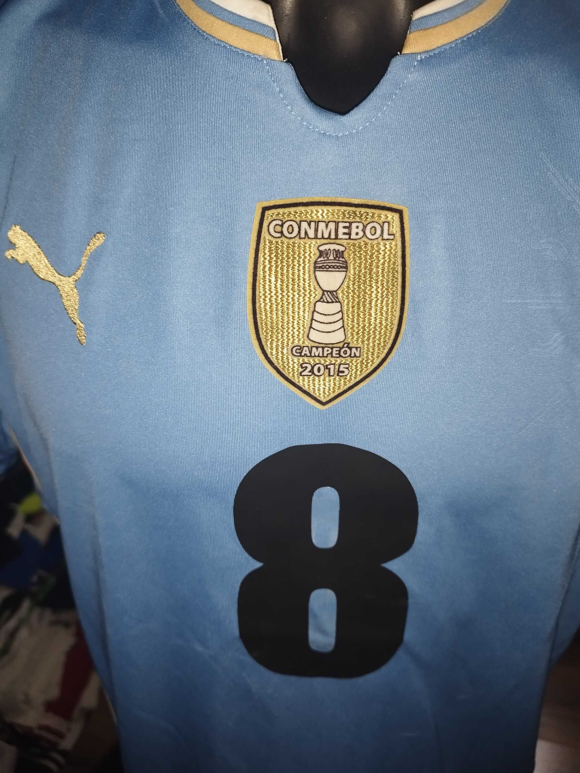 tricou uruguay #8 campeon 2015 conmebol puma marimea L