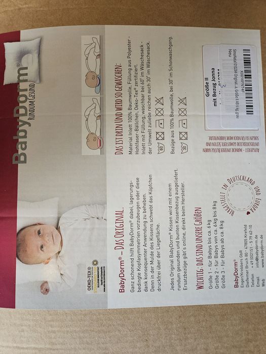 Ортопедична възглавница за новородено BabyDorm® ORIGINAL – медицинскот