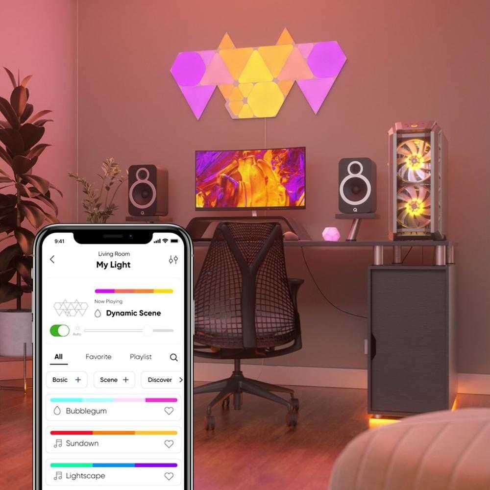 Extensie Kit 3 Nanoleaf Shapes Triangles, 16 M culori, LED