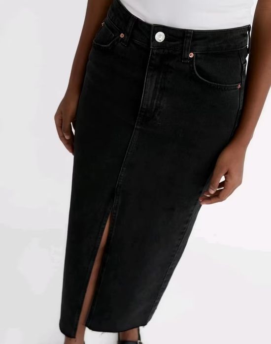 Дънкова пола Stradivarius и рокля  H&M