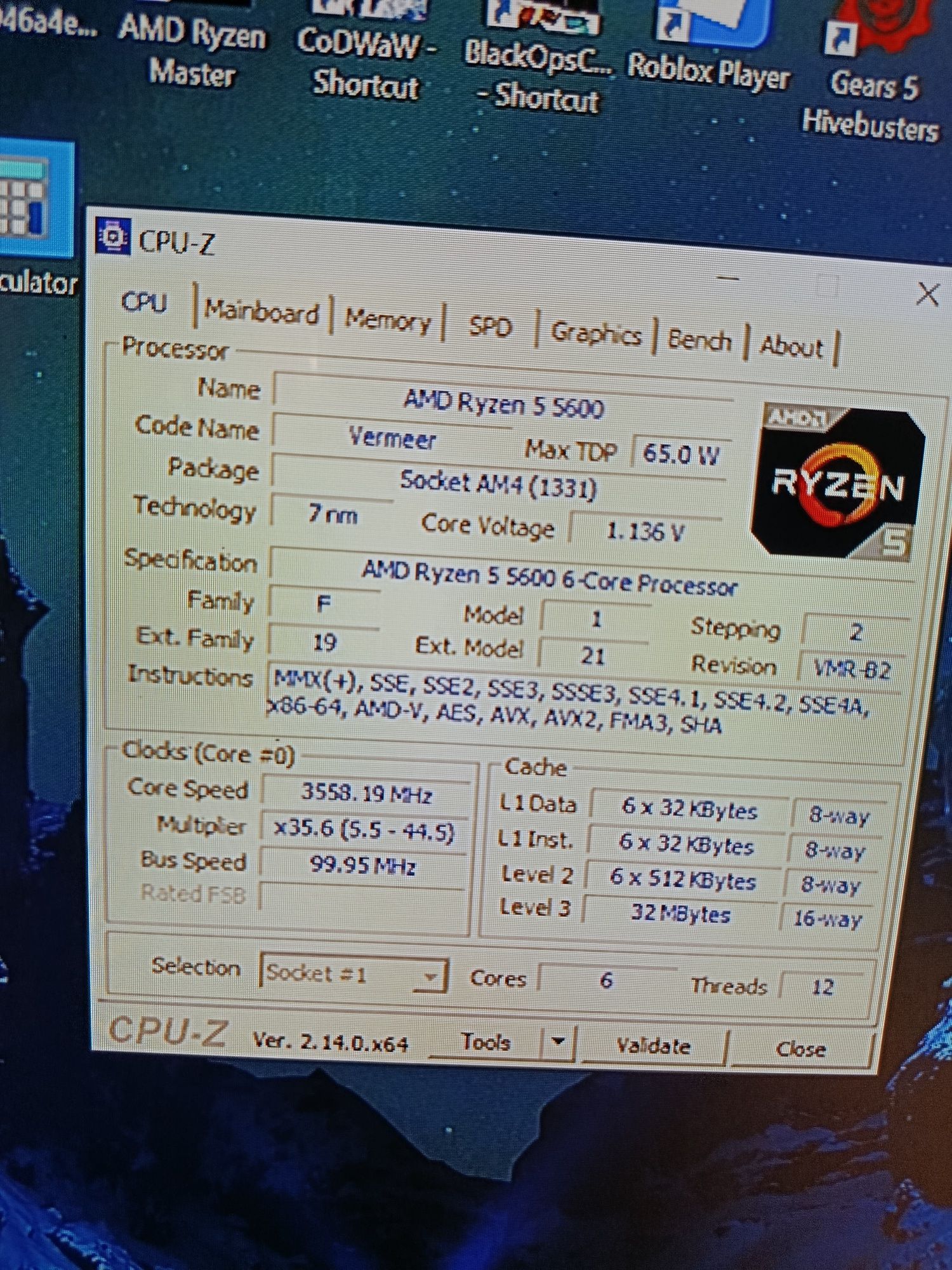 Vând procesor Ryzen 5 5600