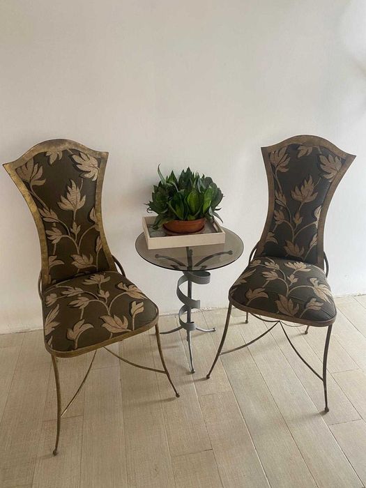 Vand set scaune fier forjat