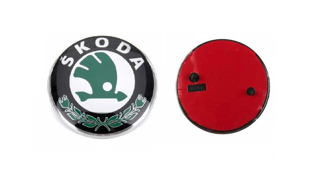 Emblema/sigla Skoda 90/80 capota sau portbagaj negru sau verde