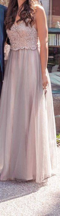 Розова официална рокля Лаона