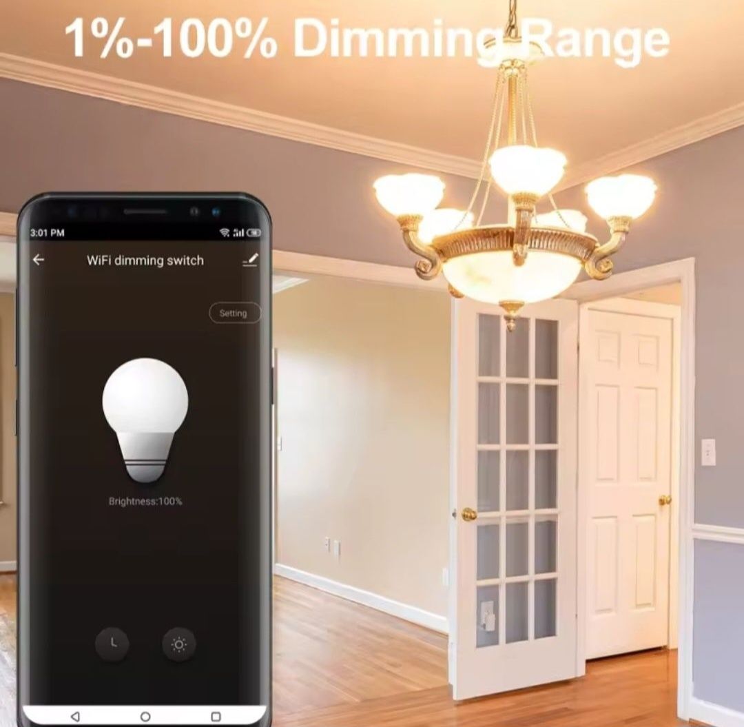 Intrerupator dimabil smart Mini Wifi Dimming Switch, alb
Switch