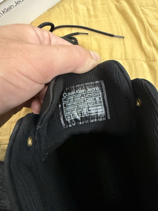 Calvin Klein Jeans Lugged LacedUp Boot bocanci negri marimea 40 noi