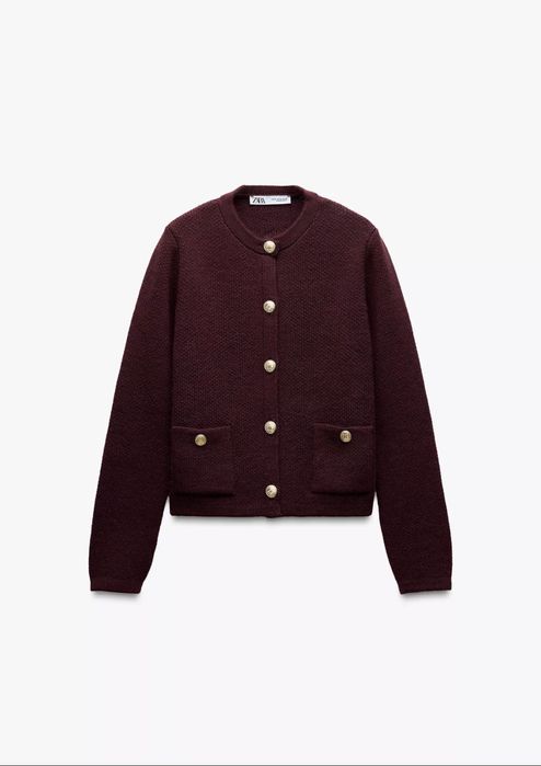 Жилетка на Zara цвят бордо размер хс нова