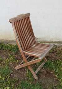 Vand scaun pliabil de gradina din lemn esenta tare netratat