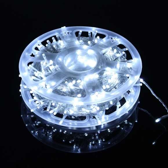 Коледни лампички 50м топла светлина с флаш, 400 LED външни 220V