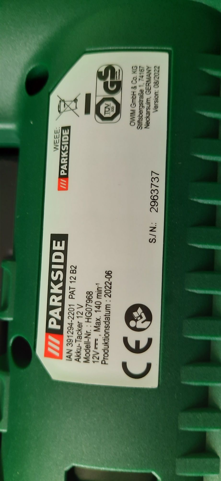 Capsator cuie ,capsator capse,cuie parkside