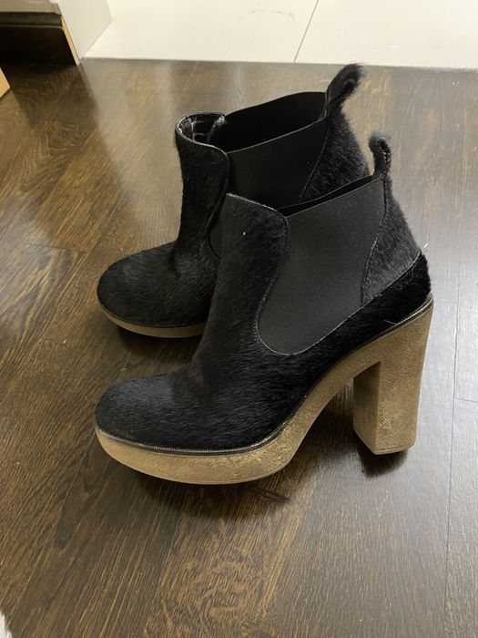 Botine negre din blanitza de astrahan