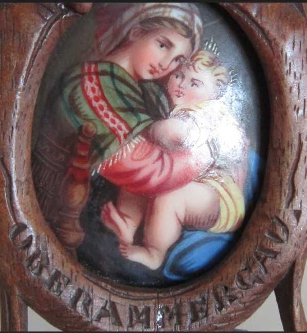 cadou rar Craciun Bavaria 1890 Antic portelan colectie Fecioara Maria