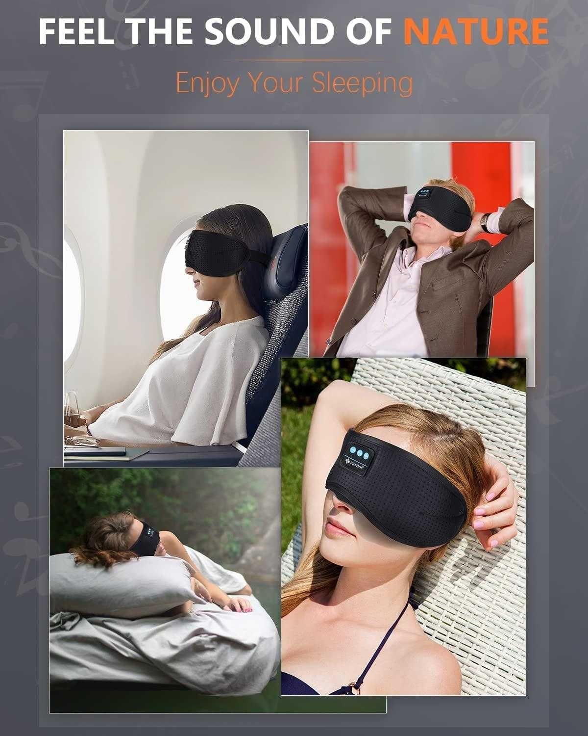 Блутут маска за пътуващи / Bluetooth маска/ Маска и безжични слушалки